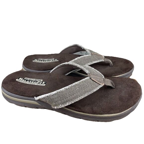 Skechers Go Walk Arch For Sandals Flip Flops Men\'s 10